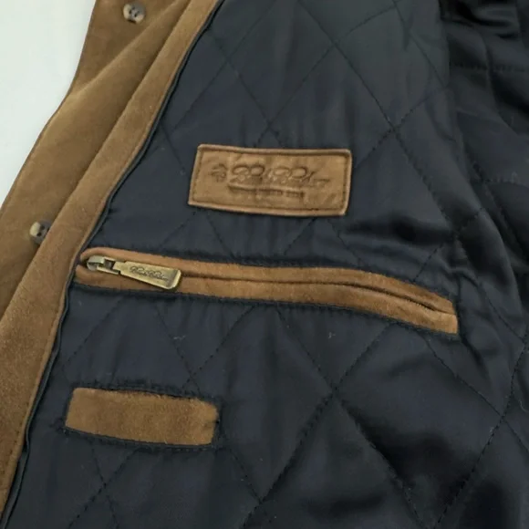 Brooks Brothers 346 Men's Suede Insulated Leather Bomber Jacket